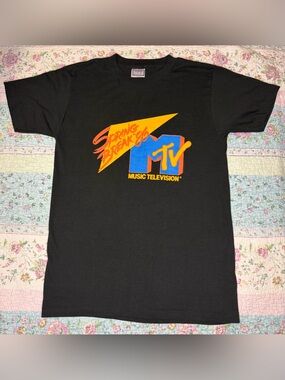 VTG 80s MTV Music Television Spring Break Band of The Hand Single Stitch Tee MED